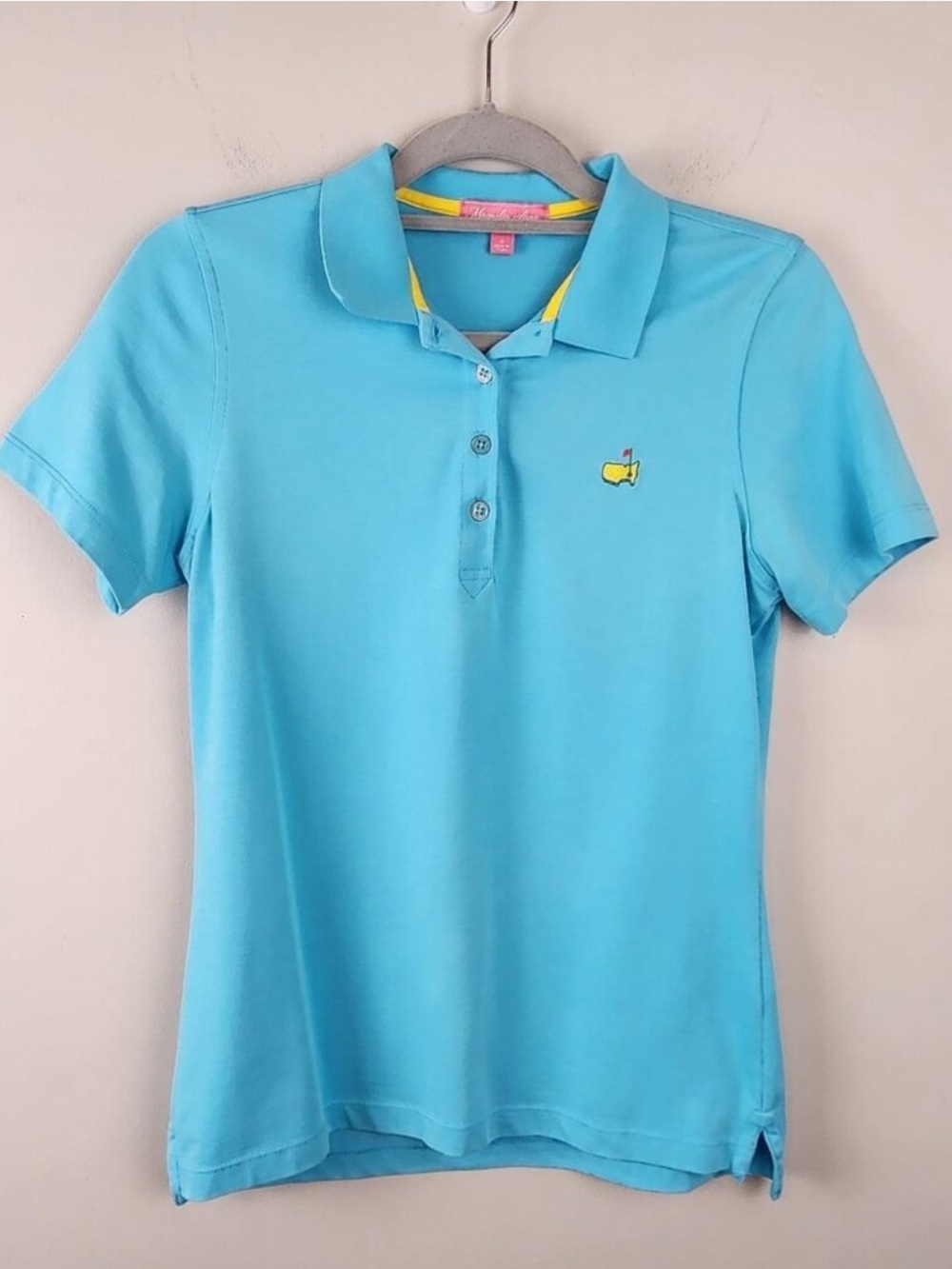 MASTERS Magnolia Lane Collection Polo Shirt TURQUOISE Golf Performance SS Medium